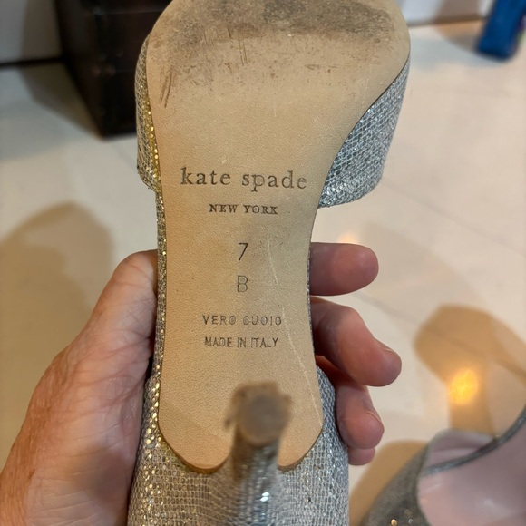 Kate Spade dress shoes, silver sparkle, size 7 - Picture 6 of 9